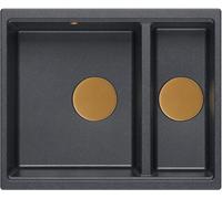 Quadron Logan fregadero graniteq 55x46 cm negro-gris/grafito/ónix HCQL5646U8-C1_U