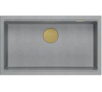 Quadron Logan fregadero graniteq 76x45 cm gris/grafito/ónix HQD7644U5_PVDG1_U