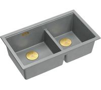 Quadron Logan fregadero graniteq 76x45 cm gris/grafito/ónix HQL7645U5_PVDG1_U