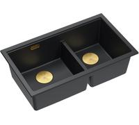 Quadron Logan fregadero graniteq 76x45 cm negro HQL7645U7_PVDG1_U