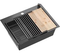 Quadron Luke fregadero con accesorios 58x45 cm ZH5845PVDBLM