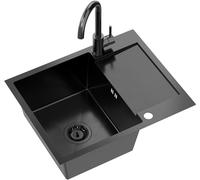 Quadron Luke fregadero con grifo antracita/antracita ZH6048PVDBLM_3623500_PVDBLM