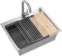 Quadron Luke fregadero con grifo y accesorios acero/acero ZH5845BS_3623500_BS