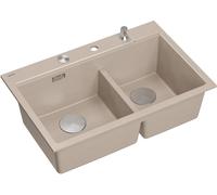 Quadron Marc 120 fregadero graniteq 76x50 cm beige HQC7650U2_BSHQC7650U4_BS
