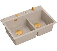 Quadron Marc 120 fregadero graniteq 76x50 cm beige HQC7650U2_PVDC1