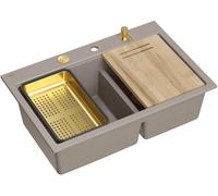 Quadron Marc 120 fregadero graniteq 76x50 cm beige HQC7650U4_PVDG1