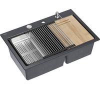 Quadron Marc 120 fregadero graniteq 76x50 cm negro HQC7650U8_BS