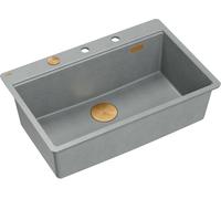 Quadron Marc fregadero graniteq 75x49 cm gris/grafito/ónix HQM7650U5_FM_PVDC1