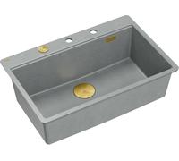 Quadron Marc fregadero graniteq 75x49 cm gris/grafito/ónix HQM7650U5_FM_PVDG1