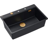 Quadron Marc fregadero graniteq 75x49 cm negro HQM7650U7_FM_PVDC1