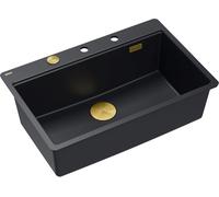 Quadron Marc fregadero graniteq 75x49 cm negro HQM7650U7_FM_PVDG1