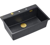 Quadron Marc fregadero graniteq 75x49 cm negro HQM7650U8_FM_PVDG1