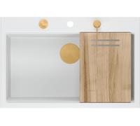 Quadron Marc fregadero graniteq 76x50 cm blanco HQM7650U1_PVDC1