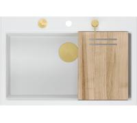 Quadron Marc fregadero graniteq 76x50 cm blanco HQM7650U1_PVDG1