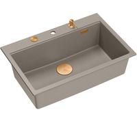 Quadron Marc fregadero graniteq 76x50 cm gris/grafito/ónix-beige HQM7650U4_PVDC1
