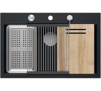 Quadron Marc fregadero graniteq 76x50 cm negro HQM7650U7_BS