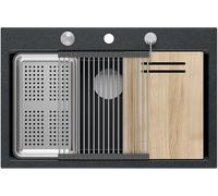 Quadron Marc fregadero graniteq 76x50 cm negro HQM7650U8_BS