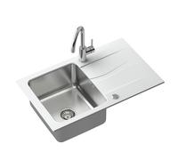 Quadron Michael fregadero de granito y acero 78x48 cm blanco FUS_M7848BI_3623500BS
