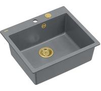 Quadron Morgan fregadero graniteq 57x50 cm gris/grafito/ónix HB8304U5-G1_P2O