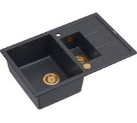 Quadron Morgan fregadero graniteq 78x50 cm negro HB8224U8-C1_P2O