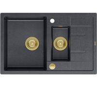 Quadron Morgan fregadero graniteq 78x50 cm negro HB8224U8-G1_P2O