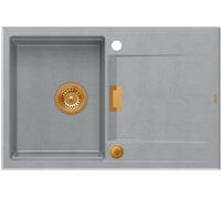 Quadron Owen fregadero graniteq 76x50 cm gris/grafito/ónix HQO7650U5_PVDC1