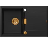 Quadron Owen fregadero graniteq 76x50 cm negro HQO7650U7_PVDC1