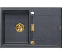 Quadron Owen fregadero graniteq 76x50 cm negro HQO7650U8_PVDG1