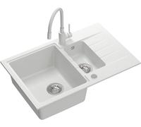 Quadron Peter fregadero con grifo blanco/blanco HCQP57850BIK_3323503WHM