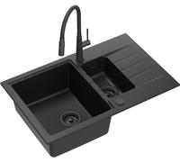 Quadron Peter fregadero con grifo negro/negro HCQP57850BLMPC_3922505BLM