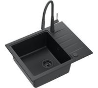 Quadron Peter fregadero con grifo negro/negro HCQP6250BLMPC_3922505BLM