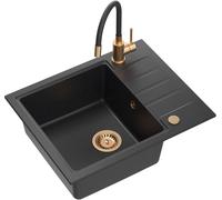 Quadron Peter fregadero con grifo negro/negro HCQP6250CZK_3323503PVDC1