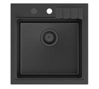 Quadron Peter fregadero graniteq 50x52 cm negro HCQP5052BLM_PC
