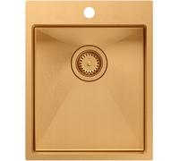 Quadron Russel fregadero de acero con sifón 50x40 cm cobre HB4050PVDBSC1