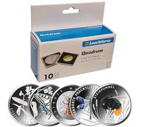 QUADRUM - Cápsulas para monedas de 5 euros Steinhummel - Serie Wunderwelt Insectos: reino de insectos, escarabajos de ciervo, mosca de tiburón, etc., paquete de 10