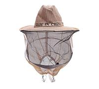 QUAEDE 1 unidades Serías Anti Abeja Sombrero Colmena Apicultura Vaquero Sombrero Mosquito Abeja Insecto Red Vela Cabeza Protector Equipo Apicultor