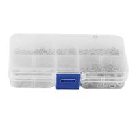 QUAEDE 500 unids/set kit de surtido de juntas para arandela plana M1.6 M2 M2.5 M3 M5 de acero inoxidable