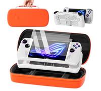 QUAGGY Funda diseñada para ASUS ROG Ally 2023, bolsa de transporte grande perfecta para cargador, con funda protectora de silicona suave y 2 protectores de pantalla, portátil y fácil de llevar, bolsa
