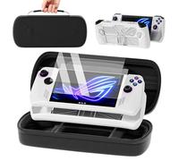 QUAGGY Funda diseñada para ASUS ROG Ally 2023, bolsa de transporte grande perfecta para cargador, con funda protectora de silicona suave y 2 protectores de pantalla, portátil y fácil de llevar, bolsa