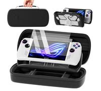 QUAGGY Funda diseñada para ASUS ROG Ally 2023, bolsa de transporte grande perfecta para cargador, con funda protectora de silicona suave y 2 protectores de pantalla, portátil y fácil de llevar, bolsa