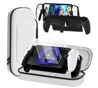 QUAGGY Kit de accesorios 3 en 1 compatible con PlayStation Portal, funda de transporte de EVA para PS Portal con funda protectora de silicona con soporte