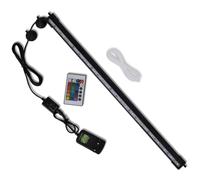 QUAHEAS Lámpara LED de burbujas RGB de 56,5 cm, impermeable, con cambio de color, tubo LED de ahorro de energía para peces, agua dulce y agua de mar, regulable con mando a distancia