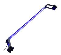 QUAHEAS Lámpara LED para acuario con pinzas de aluminio, 75-90 cm, color azul y blanco, ahorro de energía, regulable, para agua dulce, agua de mar, crecimiento de plantas y peces, iluminación con