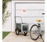 QUAHEAS Remolque de bicicleta para perros, amarillo, negro, tejido Oxford, hierro, robusto, con ventana de red, protección contra la lluvia, plegable para transporte, viajes, paseos al aire libre