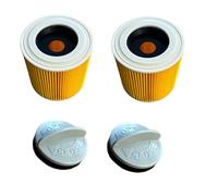 Quailitas Cartuchos de filtro premium [Pack de 2] - Filtro de cartucho de aspiradora para Kärcher WD2, WD3, MV2, MV3 para aplicación en húmedo y seco | Accesorios para aspiradora