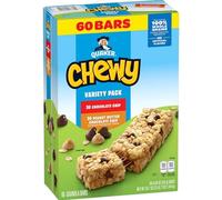 Quaker Chewy Barras de granola con chispas de chocolate y mantequilla de maní Paquete variado de chispas de chocolate (en embalaje NEYUM ) (60 unidades)