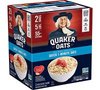 Quaker Oats, Quick 1-Minute Oatmeal, Breakfast Cereal, 55 Servings, Two 40oz Bags in Box