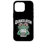Quakulator Frog con Calculadora Matemáticas Profesor Humor Carcasa para iPhone 16 Pro