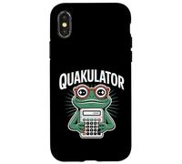Quakulator Frog con Calculadora Matemáticas Profesor Humor Carcasa para iPhone X/XS