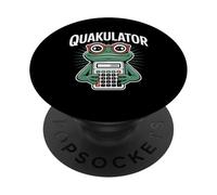Quakulator Frog con Calculadora Matemáticas Profesor Humor PopSockets PopGrip Adhesivo